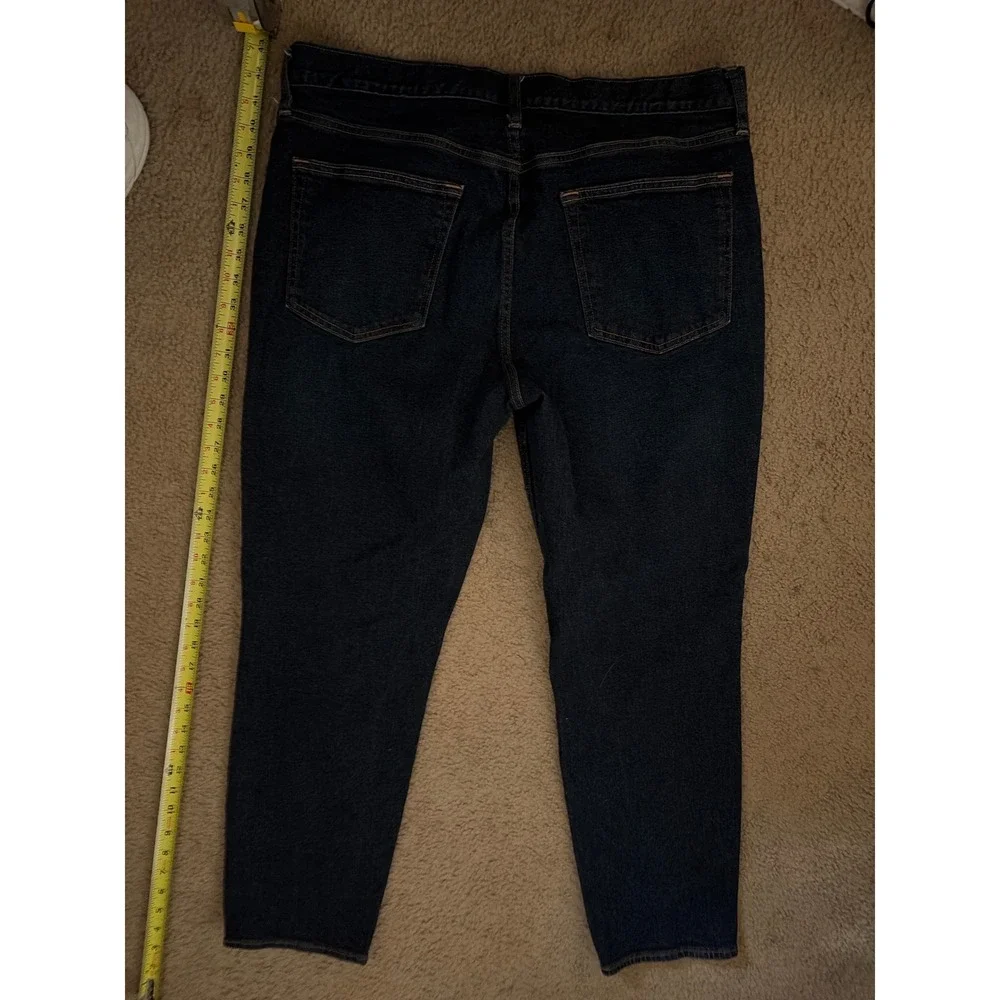 Old Navy Mens Athletic Built-In Flex Dark Wash Denim Jeans Blue 36x27 T49-45